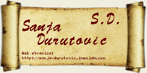 Sanja Durutović vizit kartica